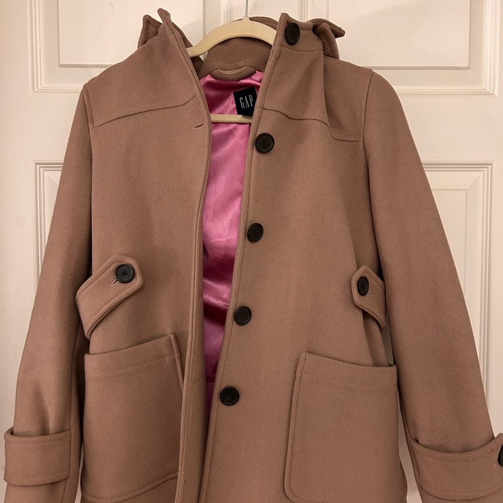 GAP Camel Coat with Removable Hood